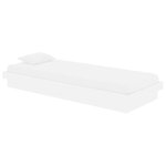 vidaXL Cadre de lit sans matelas blanc bois massif