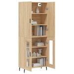 vidaXL Buffet haut Chêne sonoma 69 5x34x180 cm Bois d'ingénierie