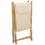 vidaXL Panier à linge blanc crème 41 5x36x63 5 cm bambou