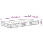 vidaXL Matelas à ressorts bonnell moyen 70x200 cm
