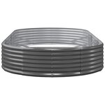 vidaXL Jardinière surélevée en acier galvanisé 296 x 140 x 36 cm Anthracite