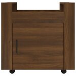 vidaXL Chariot de bureau Chêne marron 60x45x60 cm Bois d'ingénierie
