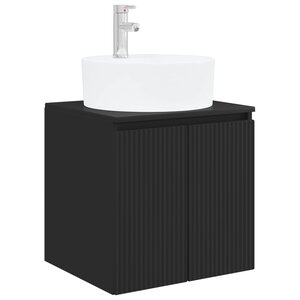 vidaXL Vanité de lavabo mural Noir 49 5 x 44 5 x 65 cm
