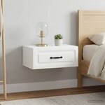 vidaXL Cabinet de chevet mural 2 Pièces Blanc 49 x 34 5 x 20 cm