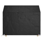 vidaXL Housses de banc de jardin 2 Pièces 8 œillets 160x70x70/88 cm PE