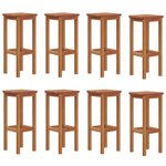 vidaXL Tabourets de bar lot de 8 bois massif d'acacia