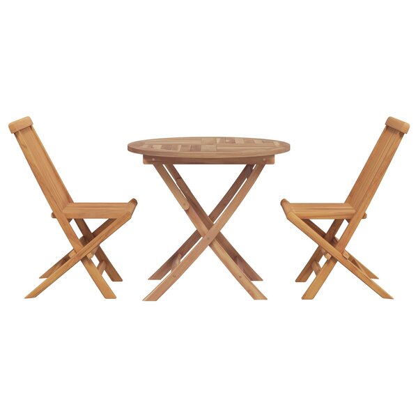 vidaXL Ensemble de salle à manger pour jardin 3 Pièces Marron