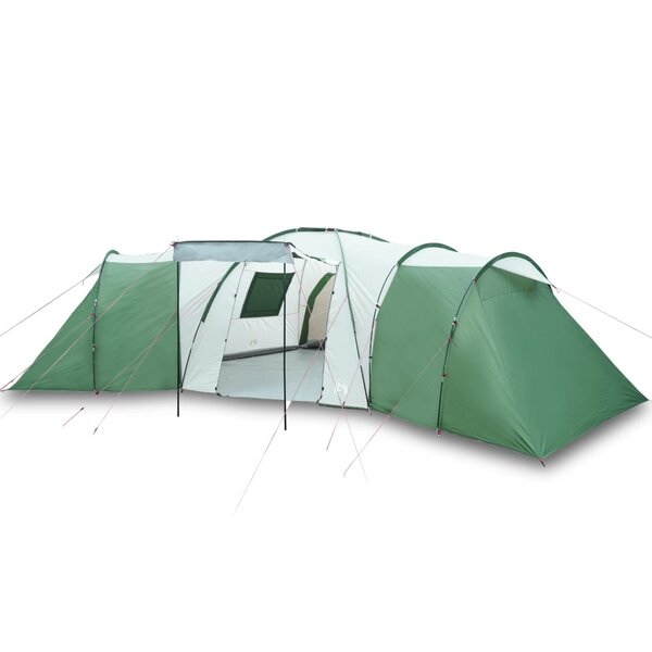 vidaXL Tente familiale à dôme 12 personnes vert imperméable