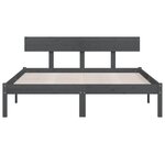 vidaXL Cadre de lit sans matelas gris bois massif 140x190 cm