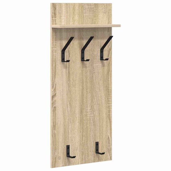 vidaXL Porte-manteau mural avec étagère Chêne Sonoma 40 x 10 x 90 cm