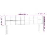 vidaXL Tête de lit à LED Gris clair 203x16x78/88 cm Velours