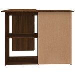 vidaXL Bureau d'angle Chêne marron 145x100x76 cm Bois d'ingénierie