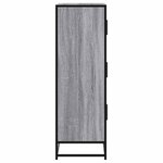 vidaXL Buffet haut sonoma gris 68x35x106 5 cm bois ingénierie et métal