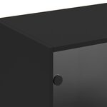 vidaXL Bibliothèque avec portes noir 204x37x75 cm bois d'ingénierie