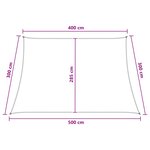 vidaXL Voile d'ombre Jaune et blanc 4 / 5 x 3 m HDPE