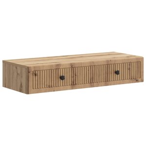 vidaXL Table d'appoint murale 87 5 x 34 5 x 17 cm Bois d'ingénierie