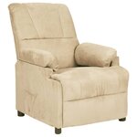 vidaXL Fauteuil inclinable crème tissu microfibre