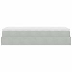 vidaXL Cadre de lit ottoman avec matelas gris clair 80x200 cm velours
