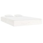 vidaXL Cadre de lit sans matelas blanc bois massif 200x200 cm
