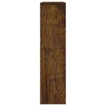 vidaXL Armoire à chaussures miroir à 2 niveaux Chêne fumé 63x17x67 cm