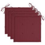 vidaXL Mobilier à dîner d'extérieur pliable 5 Pièces avec coussins bambou