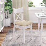 vidaXL Coussins de siège 4 pc Tissu Crème 40 x 40 x 12 cm