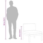 vidaXL Canapé de jardin central avec coussins en bois d'acacia et corde