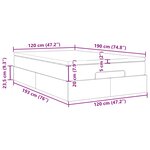 vidaXL Lit ottoman avec matelas vert foncé 120x190 cm velours
