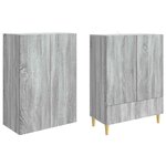 vidaXL Ensemble de Meubles 2 Pièces 66 x 34 5 x 95 cm Bois d'ingénierie