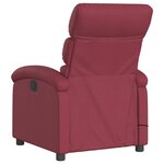 vidaXL Fauteuil de massage inclinable Rouge bordeaux Tissu
