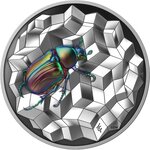 Pièce de monnaie en Argent 25 Dollars g 62.2 (2 oz) Millésime 2025 Entoma SCARABEO