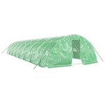 vidaXL Serre avec cadre en acier vert 80 m² 16x5x2 3 m