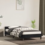 vidaXL Cadre de lit avec tête de lit Noir 90x200 cm Velours