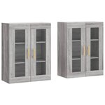 vidaXL Armoires murales 2 Pièces sonoma gris bois d'ingénierie