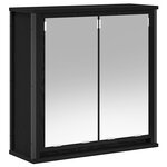vidaXL Armoire murale de salle de bain miroir chêne noir 60x21x60 cm