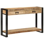 vidaXL Table console Marron 120 x 33 x 75 cm bois de manguier massif