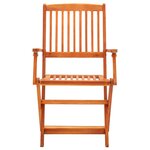 vidaXL Chaises de jardin pliables lot de 8 Bois d'eucalyptus massif