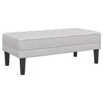 vidaXL banc avec coussin Gris nuage 113 x 57 x 39 cm tissu