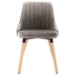 vidaXL Chaises à manger lot de 6 gris clair velours