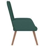 vidaXL Chaise de relaxation Vert foncé Velours