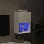 vidaXL Meuble TV avec lumières LED blanc 40 5x30x60 cm
