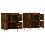 vidaXL Buffets 2 Pièces chêne fumé bois d'ingénierie