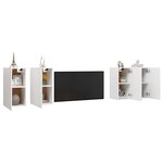 vidaXL Meubles TV 4 Pièces Blanc 30 5x30x60 cm Bois d'ingénierie