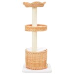 vidaXL Arbre à chat avec griffoir en sisal Naturel Bois de saule