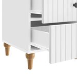 vidaXL Cabinet de chevet avec tiroir Blanc brillant 43 x 41 x 66 5 cm