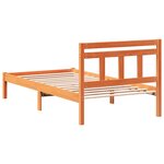 vidaXL Cadre de lit Marron Bois massif en pin