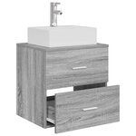 vidaXL Vanité de lavabo mural Sonoma gris 49 5 x 41 x 62 5 cm