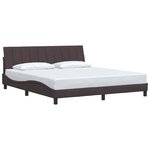 vidaXL Cadre de lit sans matelas Hanko marron foncé 180x200 cm tissu