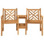 vidaXL Chaises de Jardin Marron 152 x 63 x 89 cm Bois de teck solide