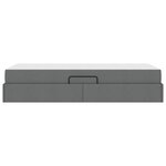 vidaXL Lit avec rangement et matelas Gris foncé 90 x 200 cm Polyester